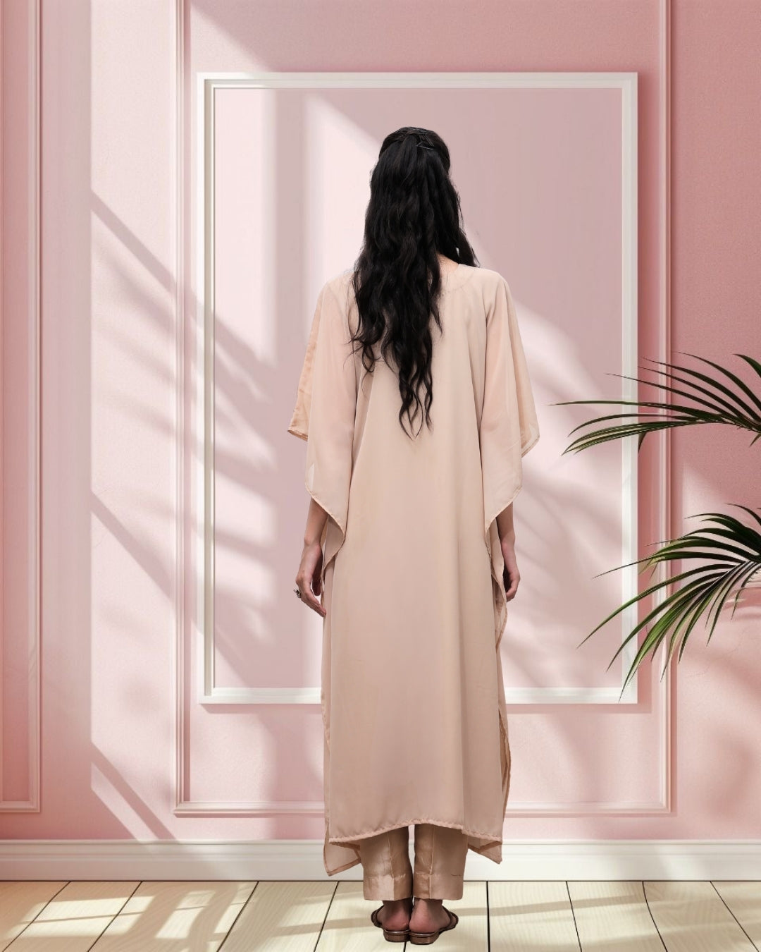 Chalk Beige Kaftan Set