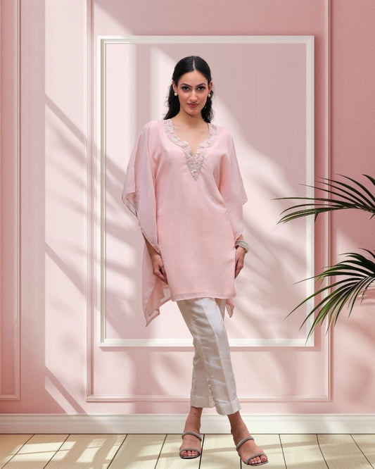 Pink mist kaftan set