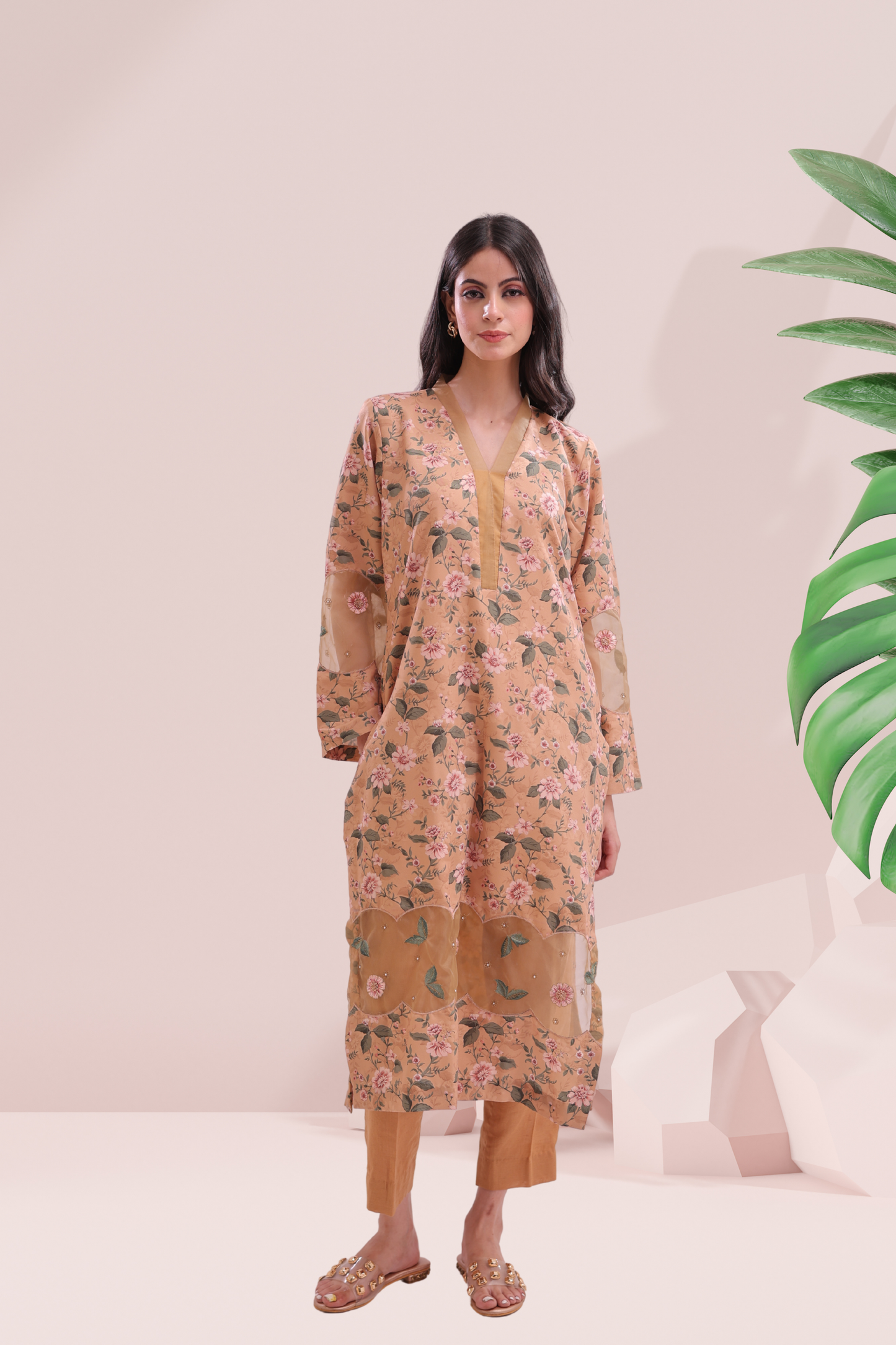 Amber Bloom Kurta Set